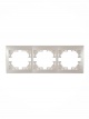 Рамка 3-м Mira горизонт. жемчуж./бел. перламутр. LEZARD 701-3000-148 701-3000-148