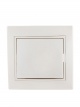 Выключатель 1-кл. СП Mira 10А IP20 со вставкой жемчуж./бел. перламутр. LEZARD 701-3030-100 701-3030-100