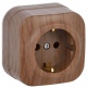 Розетка 1-м ОП GLORY РС20-3-ХД 16А с заземл. дуб IEK ERH11-K24-16 ERH11-K24-16