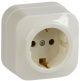 Розетка 1-м ОП GLORY РС20-3-ХК 16А с заземл. крем. IEK ERH11-K33-16 ERH11-K33-16