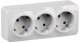 Розетка 3-м ОП GLORY РС23-3-ХБ 16А с заземл. бел. IEK ERH31-K01-16 ERH31-K01-16