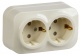 Розетка 2-м ОП GLORY РСш22-3-ХК 16А с заземл. защ. шторки крем. IEK ERH24-K33-16 ERH24-K33-16