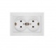 Розетка 2-м СП Бриллиант 16А IP20 с заземл. бел. UNIVersal 7947533 7947533