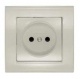 Розетка 1-м СП Бриллиант 16А IP20 без заземл. защ. шторки сл. кость UNIVersal 7948813 7948813