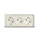 Розетка 3-м ОП Олимп 16А IP20 без заземл. сл. кость UNIVersal 1166 1166