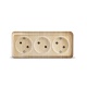 Розетка 3-м ОП Олимп 16А IP20 без заземл. сосна UNIVersal 1172 1172