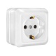 Розетка 1-м ОП Олимп 16А IP20 с заземл. бел. UNIVersal О0028 О0028