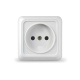 Розетка 1-м ОП Олимп 16А IP20 без заземл. бел. UNIVersal О0022 О0022