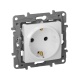 Розетка 1-м СП Etika 16А IP20 250В 2P+E с заземл. немецк. стандарт винт. клеммы механизм бел. Leg 672221 672221