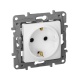 Розетка 1-м СП Etika 16А IP31 250В 2P+E с заземл. защ. шторки немецк. стандарт винт. клеммы механизм бел. Leg 672222 672222