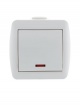 Выключатель 1-кл. ОП Nata 10А IP20 с подсветкой бел. LEZARD 710-0200-111 710-0200-111