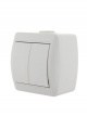 Выключатель 2-кл. ОП Nata 10А IP20 бел. LEZARD 710-0200-101 710-0200-101