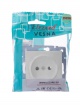 Розетка 1-м СП Vesna без заземл. ПБТ механизм бел. LEZARD 742-0288-121B 742-0288-121B