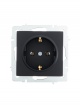 Розетка 1-м СП Vesna с заземл. ПБТ механизм черн. бархат LEZARD 742-4288-122B 742-4288-122B