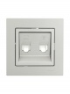 Рамка 1-местн. горизонт. VESNA платина LEZARD 742-3500-146 742-3500-146