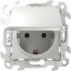 Розетка 1-м СП Simon24 Push&Go 16А IP44 2P+E механизм бел. Simon 2420448-030 2420448-030