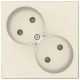 Розетка 2-м СП Simon24 16А IP20 2х2P без защ. шторок механизм сл. кость Simon 2450457-031 2450457-031