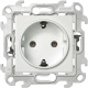 Розетка 1-м СП Simon24 Push&Go 16А IP20 2P+E без защ. шторок механизм бел. Simon 2420434-030 2420434-030