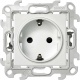 Розетка 1-м СП Simon24 Push&Go 16А IP20 2P+E защ. шторки механизм бел. Simon 2420432-030 2420432-030