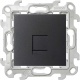 Розетка компьютерная СП Simon24 RJ45 кат.5E UTP IP20 механизм графит Simon 2410598-038 2410598-038