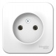 Розетка 1-м ОП Blanca 16А IP20 250В без заземл. без защ. шторок с металлич. пластиной бел. SE BLNRA000121 BLNRA000121