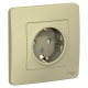 Розетка 1-м СП Blanca 16А IP20 250В с заземл. защ. шторки беж. SE BLNRS001117 BLNRS001117