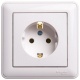 Розетка 1-м СП W59 16А IP20 с заземл. без защ. шторок бел. SE RS16-154-18 RS16-154-18