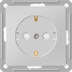 Розетка 1-м СП W59 16А IP20 с заземл. защ. шторки механизм бел. SE RS16-152-1-86 RS16-152-1-86