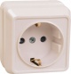 Розетка 1-м ОП Октава РС20-3-ОКм 16А IP20 с заземл. крем. IEK ERO11-K33-16-DC ERO11-K33-16-DC