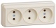 Розетка 3-м ОП Октава 10А IP20 без заземл. крем. IEK ERO30-K33-10-DC ERO30-K33-10-DC