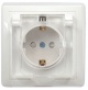 Розетка 1-м СП Кварта РСбш10-3-ККБ-44 16А IP44 с заземл. защ. шторки с крышкой керамика бел. IEK ERK70-K01-10-DM-44 ERK70-K01-10-DM-44