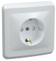 Розетка 1-м СП Вега РСш10-3-ВБ с заземл. контактом и защ. штор 16А бел. IEK ERV14-K01-16-DM ERV14-K01-16-DM