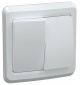 Выключатель 2-кл. СП Вега 10А IP20 ВС10-2-0-ВБ бел. IEK EVV20-K01-10-DM EVV20-K01-10-DM
