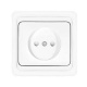 Розетка 1-м СП Валери 16А IP20 без заземл. защ. шторки бел. UNIVersal В0022x В0022x