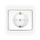 Розетка 1-м СП Валери 16А IP20 с заземл. защ. шторки бел. UNIVersal В0028х В0028х