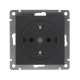 Розетка 1-м СП Афина 16А IP20 с заземл. механизм графит Universal A0028-Gr A0028-Gr