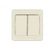 Выключатель 2-кл. СП Валери 10А IP20 сл. кость UNIVersal Б-В0023 Б-В0023
