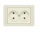 Розетка 2-м СП Валери 16А сл. кость UNIVersal Б-В0102 Б-В0102