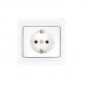 Розетка 1-м СП Валери 16А IP20 с заземл. бел. UNIVersal В0028 В0028