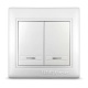 Выключатель 2-кл. СП Севиль 10А IP20 с подсветкой бел. UNIVersal С0123 С0123