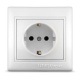 Розетка 1-м СП Севиль 16А IP20 с заземл. бел. UNIVersal С0028 С0028
