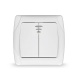 Выключатель 2-кл. СП Маргарита 10А IP20 с подсветкой бел. UNIVersal М0123 М0123