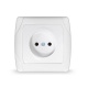 Розетка 1-м СП Маргарита 16А IP20 без заземл. защ. шторки бел. UNIVersal М0022 М0022