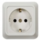 Розетка 1-м BOLLETO с заземл. накл. 7028 бел. ASD / IN HOME 4680005959792 4680005959792