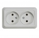 Розетка 2-м ОП Bolleto 7102 16А IP20 бел. ASD / IN HOME 4680005959822 4680005959822