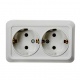 Розетка 2-м BOLLETO с заземл. накл. 7128 бел. ASD / IN HOME 4680005959839 4680005959839