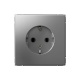 Розетка ArtGallery 16А с заземл. механизм сталь SE GAL000943 GAL000943