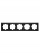 Рамка 5-местн. горизонт. VESNA черн. бархат LEZARD 742-4200-150 742-4200-150
