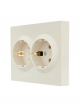 Розетка 2-м СП VESNA с заземл. ПБТ кремов. LEZARD 742-0300-127B 742-0300-127B