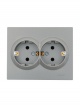 Розетка 2-м СП VESNA с заземл. ПБТ платина LEZARD 742-3500-127B 742-3500-127B